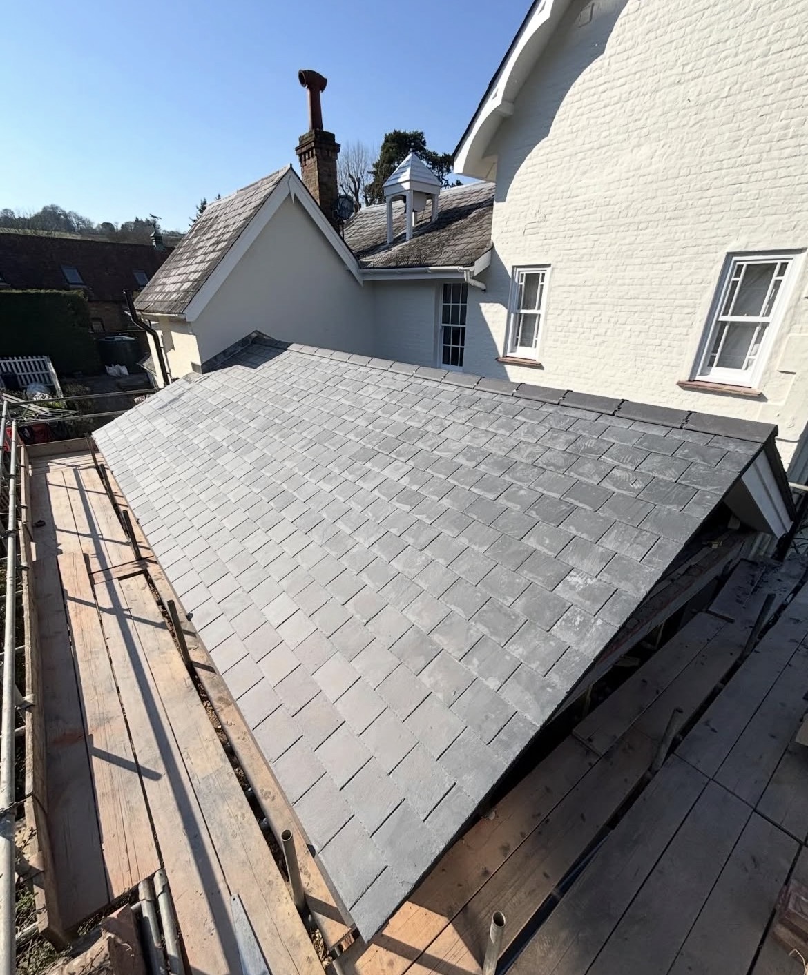 Completed natural slate roof